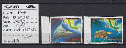 Lote177 Mexico Serie Completa Año 1982 Scott#1281/82 Mint 1