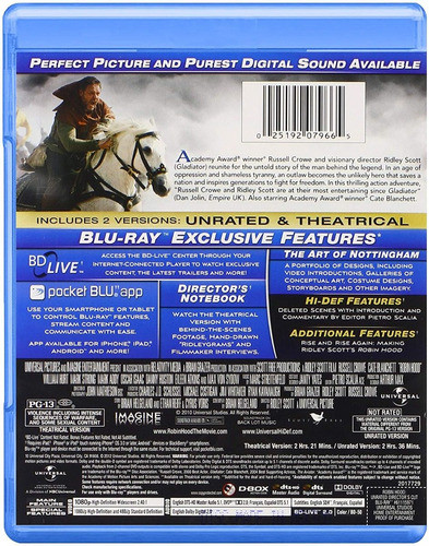 Blu-ray Robin Hood (2010) / Unrated Directors Cut 1