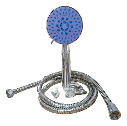Kit Ducha Masajeador 5 Modos Presión Redondo Delsur 0