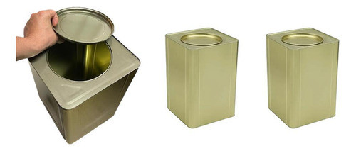 Kit 2 Lata Vazia 18l Artesanato Carne Banha Tinta Quimico 0