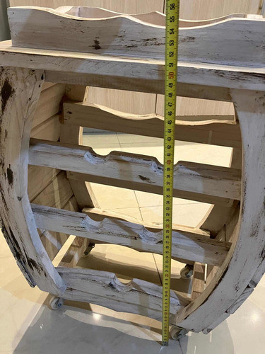 Vinoteca Bodega De Madera Pino Patinada Para 5 Vinos 1