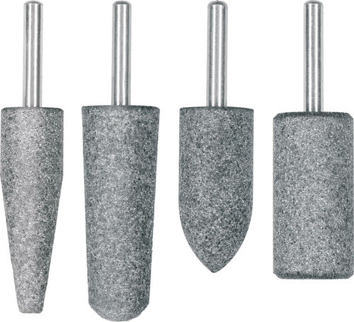 Juego 4 Piedras Montadas Esmeril Acero Inox Eje 1/4'' Truper 0