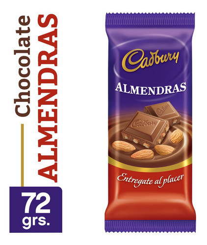 Pack X 6 Unid. Chocolate  Almendras 72 Gr Cadbury Chocolate 0