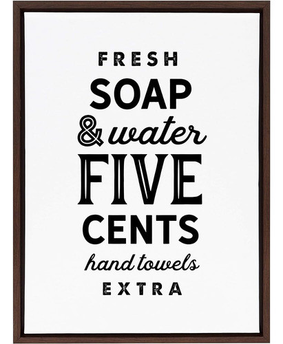 Kate Y Laurel Sylvie Jabón Fresco Canvas White Framed Canvas 0