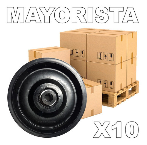 10 Poleas Ultra Reforzadas 90mm Maquinas Gimnasio Genetic 1