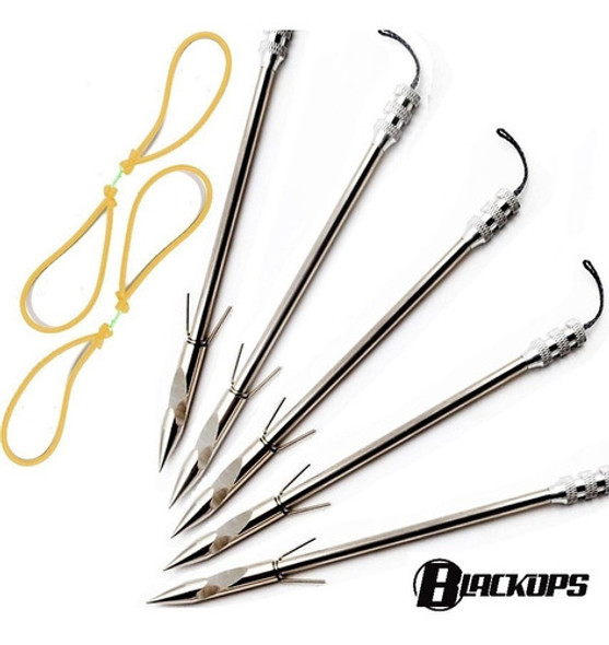 Atiradeira Estilingue Kit 5 Dardos Flecha Pesca+ 2elásticos 1