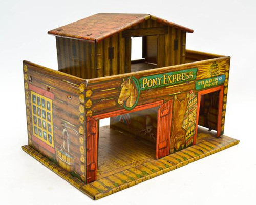 Brinquedo Lata Pony Express - Trading Post Eua Estrebaria 0