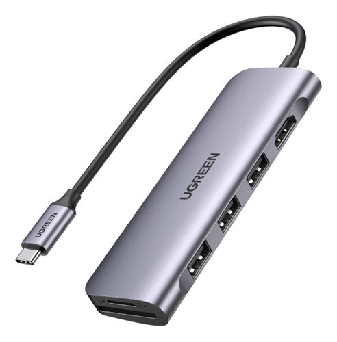 Hub Adaptador Usb-c 6 Em 1 Usb Microsd/sd Hdmi 4k30hz Ugreen 0