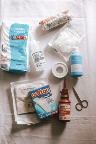Kit Refil Primeiros Socorros P/ Emergência Pequeno Completo 1