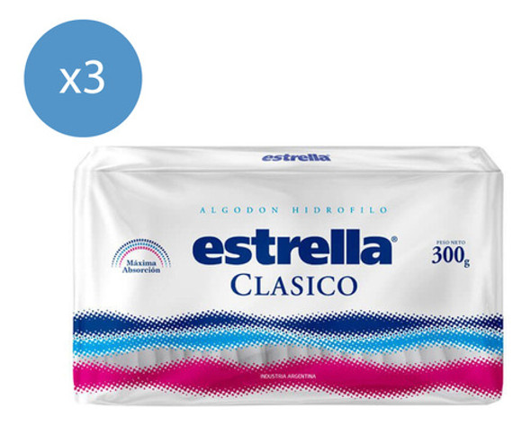 Pack Algodón Estrella Clásico 300 Gr 0
