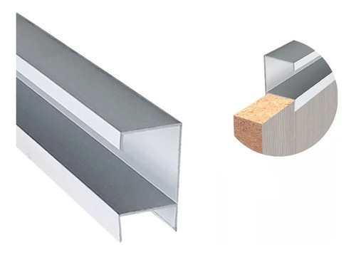 Perfil Manija C Aluminio Anodizado 3 Metros  Eurohard 0