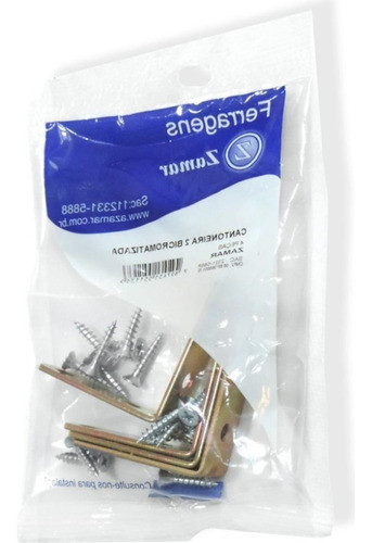 Cantoneira Moveis Zamar Bicromatizada 2.1/2'' 04 Pecas 78974 1