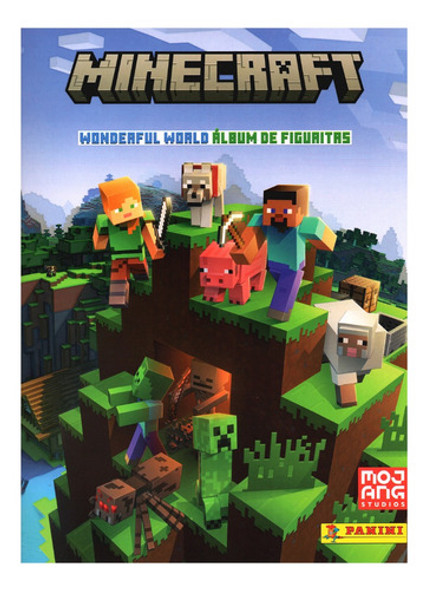 Album Minecraft Wonderful World Con 40 Figuritas Sin Repetir 0