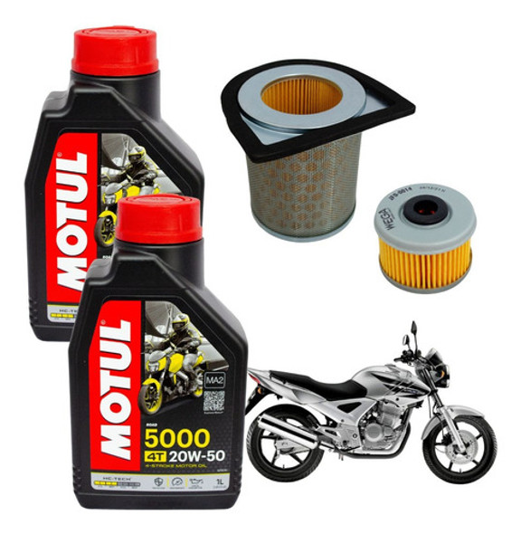 Kit Service Honda Cbx 250 Twister Motul 5000 + Filtros 0