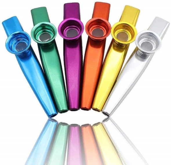 6 Kazoos Metalicos De Diferentes Colores - Kazoo 0