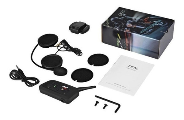 Intercomunicador Ejeas Moto V6 Pro 1200 Mts X 2 Unid Combo 1