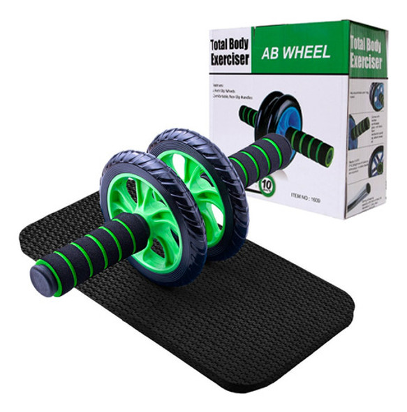 Ruedas Abdominales Doble Entrenamiento Fitness Gym Con Base 1