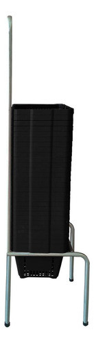 Suporte Para Cestos De Compra Simples + 30 Cestos D100 Preto 0