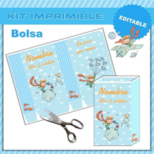 Bolsa Golosinera Imprimible Editable De El Principito 1