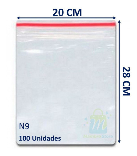 Sacos Freez Zip Lock Hermético 20x28 Plástico Abre Fecha N9 0