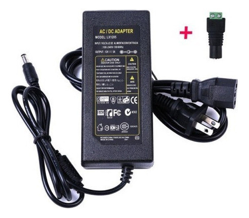 Ac/dc 12v 5a 60w Conexión Fuente De Alimentación Adaptador D 1