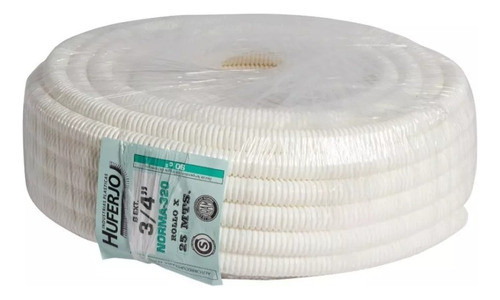 Caño Corrugado Flexible 3/4 Normalizado Ignífugo X 25 Mts 0
