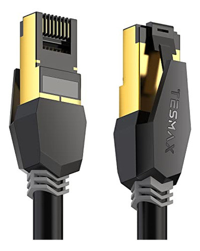 Cat 8 Ethernet Cable 3ft, Tesmax 26awg 40gbps 2000mhz Ultra 0