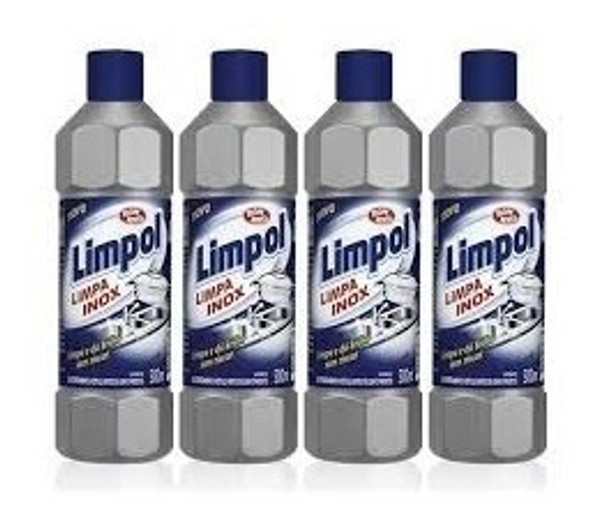 Kit 4 Limpa Inox  Sem Riscar! - Limpol 500ml Frete Gratis! 0 Kit 4 Limpa Inox  Sem Riscar! - Limpol 500ml Frete Gratis! 0