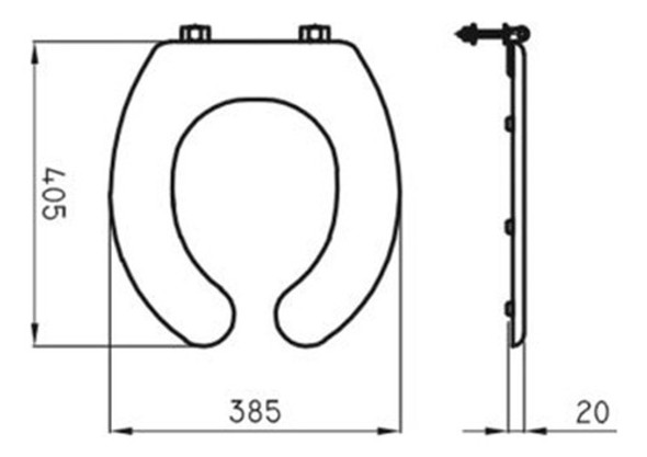 Tapa Inodoro Espacio En Hdf Herraje Plastico 1