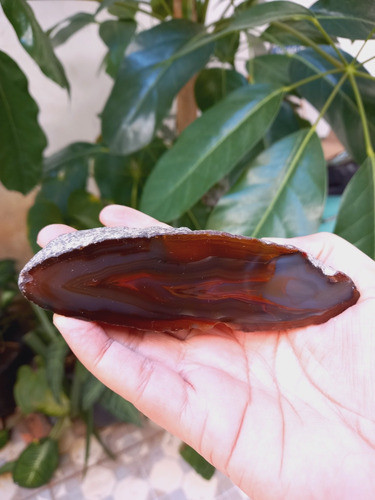 Bela Pedra Geodo De Ágata Natural Polido Na Frente Cod436 1