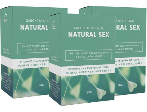 Kit 3 Sabonetes Em Barra Naturalsex Corporal E Intimo 90g 1