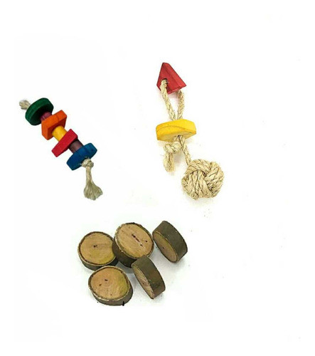 Brinquedo Sisal Madeira P Desgaste Dentes Coelho Hamister 0