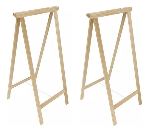 Kit Cavaletes 1 Metro Para Estudantes Modelo Rustico Madeira 0