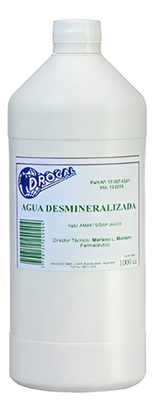 Agua Desmineralizada Medicinal Drogal X 1000 Ml Pack X 3u 0