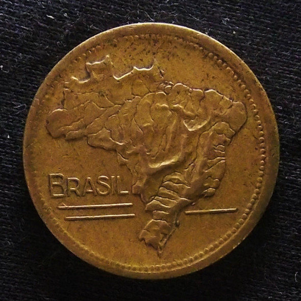 Brasil 2 Cruzeiros 1947 Muy Bueno Km 559 Mapa Brasil 1