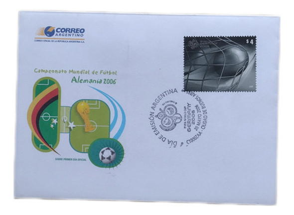 Sobre Con Estampilla Del Mundial De Fútbol Alemania 2006 0