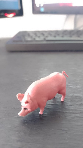 Cerdo Cerdito De Juguete Miniatura Para Maqueta O Decoración 0