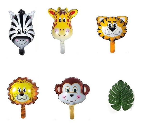 Combo Kit Cumpleaños  Globos Animalitos Selva Decoración 1 Combo Kit Cumpleaños  Globos Animalitos Selva Decoración 1