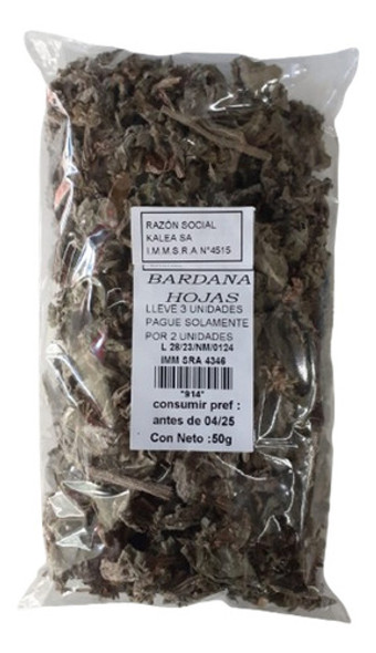 Bardana Hojas  50 G Lleve 3 Pague Solo 2 0