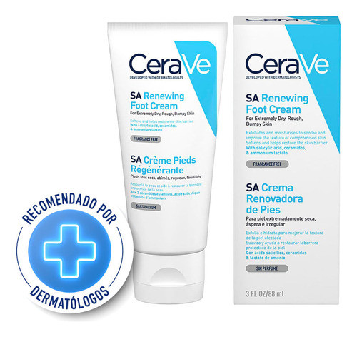 Crema Renovadora De Pies Cerave Con Ácido Salicílico X 88 Ml 1