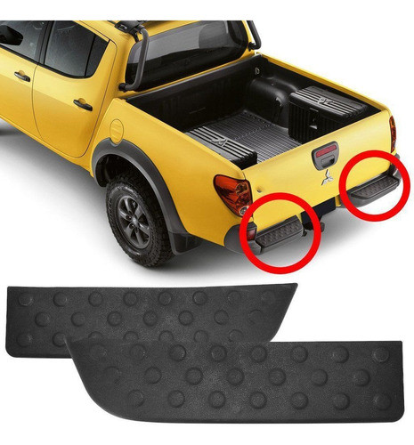 Par Pisante Para-choque Traseiro L200 Triton 2008 2016 2pçs 0
