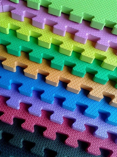 10 Tapetes Tatames Coloridos Eva 50 X 50 X 2cm 1