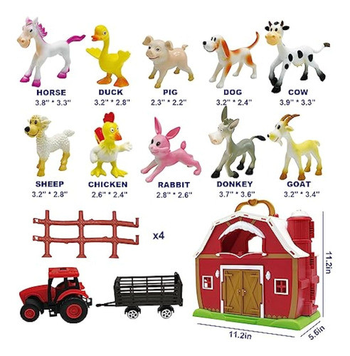 Big Red Barn Farm Figuras De Animales Juguetes 1