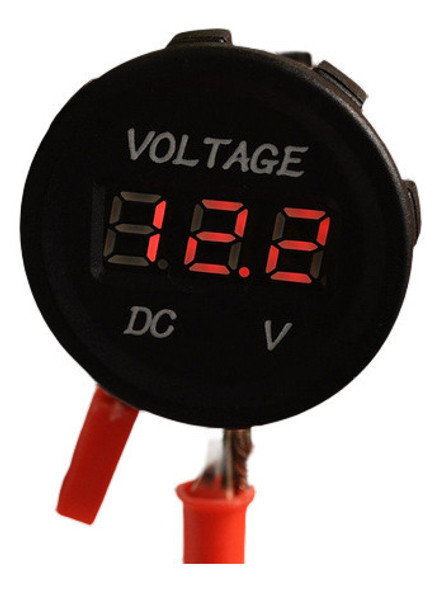 Voltímetro Digital Rojo Led Impermeable Medidor Dc 12v-24v P 1