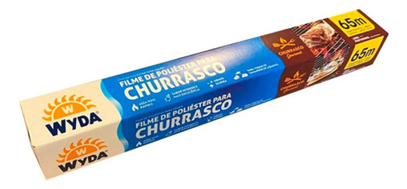 Kit 1x Rolo Papel Celofane Poliéster Churrasco 65mx45cm Wyda 0 Kit 1x Rolo Papel Celofane Poliéster Churrasco 65mx45cm Wyda 0