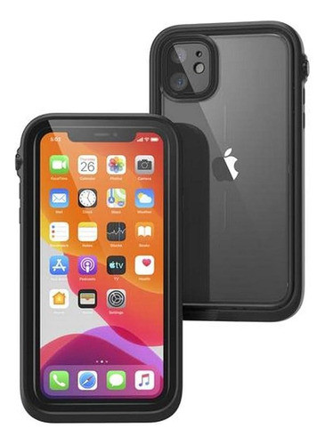 Funda Impermeable Para iPhone 11 Con Correa Negro 0