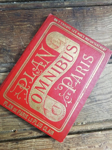 Antiguo Mapa De París Plan Ómnibus 0