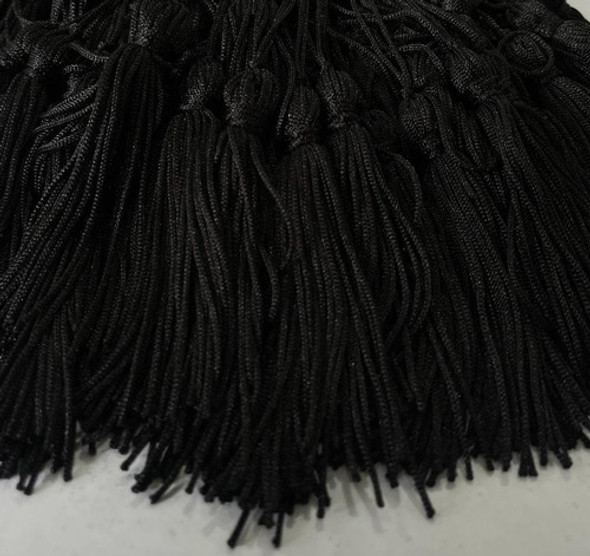 50 Franjas Pingente Preto Tassel Seda 1