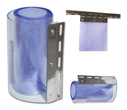 Cortina Pvc Polar Ref Para Câmara Fria 2,10x1,20 Sobreposta 0