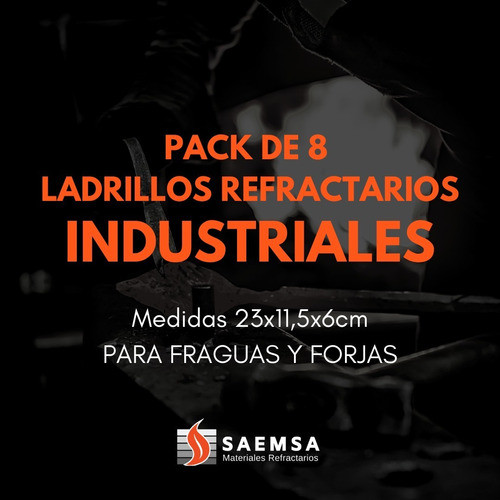 Ladrillo Refractario Industrial 60% Alumina 6 Unidades 1
